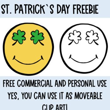 Preview of St. Patrick`s Day Smiley Moveable Clip Art - Free