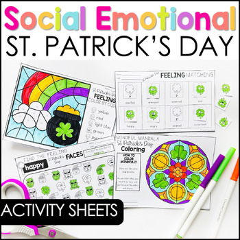 Preview of St. Patrick's Day Social Emotional Learning Activity Worksheets