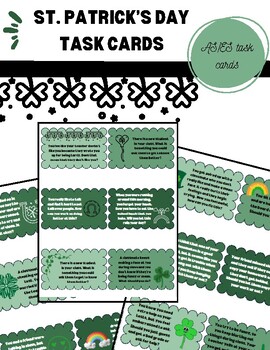 Preview of St. Patrick's Day Social Skills Task Cards