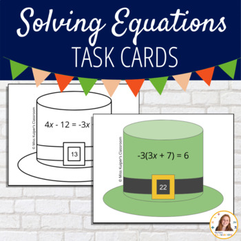 Preview of St. Patrick's Day Solving Equations with Variables on Both Sides