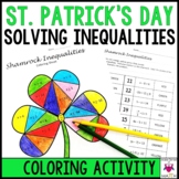 St. Patrick's Day Math Activity Solving Inequalities Middl