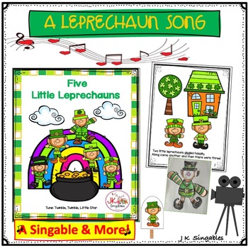 Preview of St. Patrick's Day Song - Five Little Leprechauns