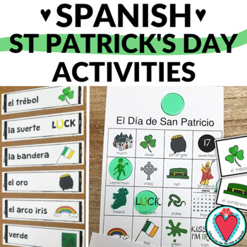 Preview of St Patrick's Day Spanish Bundle of Activities, Worksheets and Games