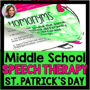 Preview of St. Patrick's Day Speech Therapy | St. Patrick’s Day Speech and Language
