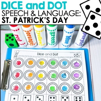 Preview of St. Patrick's Day Speech Therapy Activities - Dice & Dot Articulation & Language