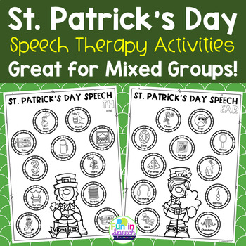 Preview of St. Patrick's Day Speech Therapy Activity for Mixed Groups