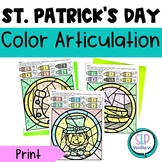 St. Patrick's Day Speech Therapy Coloring By Code Articula
