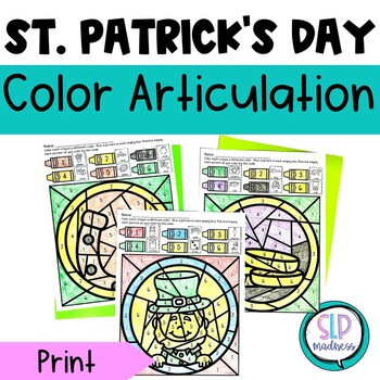 Preview of March St. Patrick's Day Speech & Language Therapy Articulation Group Activities
