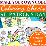 St. Patrick’s Day Speech Therapy Coloring Pages for March 