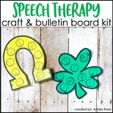 St. Patrick's Day Speech Therapy Craft & Bulletin Board Ki