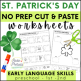 St. Patrick's Day Speech Therapy No Prep Cut & Paste Langu