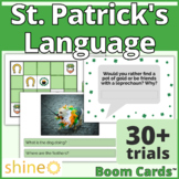 St. Patrick's Day Speech Therapy, St Patrick Questions Con