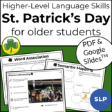 St. Patrick's Day Speech Therapy for Older Students | Lang
