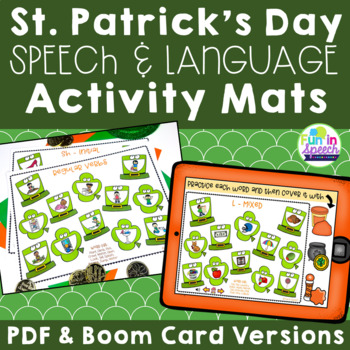 Preview of Printable and Digital St. Patrick's Day Speech Therapy Activities