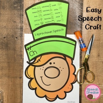 Preview of St. Patrick's Day Speech and Language Therapy Leprechaun Craft: Associations +