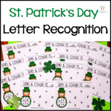 St. Patrick's  Day Spin & Cover Printable Letter Recogniti
