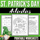 St Patrick's Day Spring  Activities for (Preschool, Kindergarten)