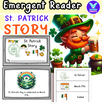 Preview of St. Patrick's Day - St. Patrick Story Emergent Reader ELA Activities NO PREP