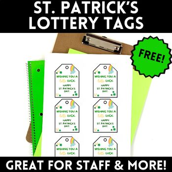 Preview of St. Patrick's Day Staff Gift (lottery tags)