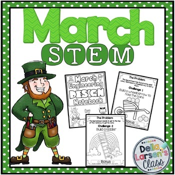 Preview of St. Patrick's Day Stem Challenges for March