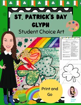 Preview of St. Patrick's Day. Student Choice Glyph Art. No Prep.