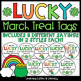 St. Patrick's Day Treat Tags Rainbow Student Gift Tags Luc