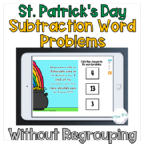 St. Patrick's Day Subtraction Word Problems Boom Deck - Di