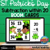 St. Patrick's Day Subtraction within 20 BOOM Cards Distanc