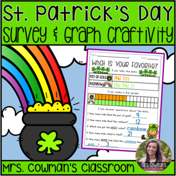 Preview of St. Patrick's Day Survey and Graphing Craft