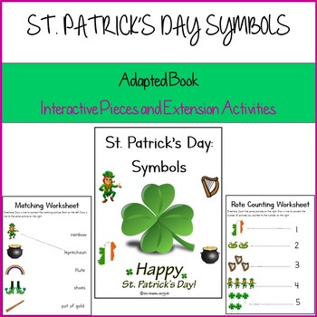 Preview of St. Patrick's Day Symbols- Interactive Adapted Book with Extension Activities