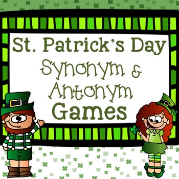 Preview of St. Patrick's Day Synonym and Antonym Card Games