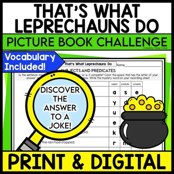 Preview of St. Patrick's Day THAT'S WHAT LEPRECHAUNS DO Book Activities DIGITAL and PRINT