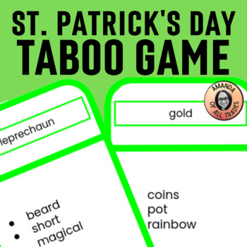 Preview of St. Patrick's Day Taboo Mystery Word Guessing Game