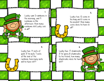 St. Patrick's Day Task Cards (1st grade) by Teaching Naturally | TPT