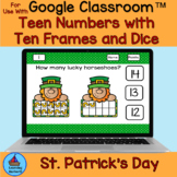 St. Patrick's Day Teen Numbers with Ten Frames and Dice fo
