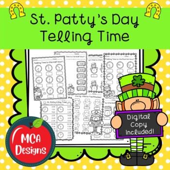 Preview of St. Patrick's Day Telling Time