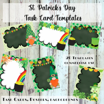 Preview of St. Patrick's Day Task Card Templates