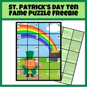 Preview of St. Patrick's Day Ten Frame Puzzle