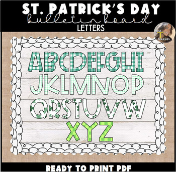 Preview of St. Patrick's Day Theme Bulletin Board Letters