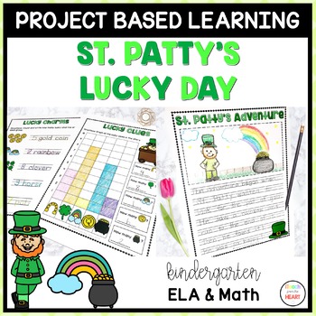 Preview of St. Patrick's Day Theme Literacy and Math PBL Activities