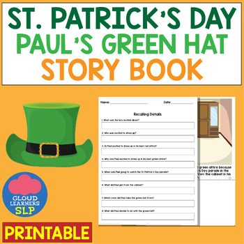 Preview of St. Patrick's Day Theme : Paul's Green Hat! Story Book