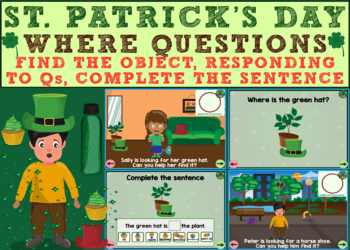 Preview of St. Patrick's Day Theme: Where Questions Boom Cards