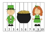 St. Patrick's Day Themed 1-10 Number Sequence Puzzle Presc