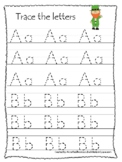 St. Patrick's Day Themed A-Z Tracing Worksheets. Printable
