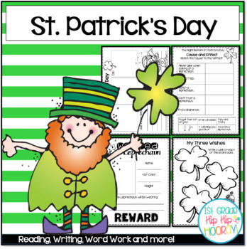 Preview of St. Patrick's Day Themed Activities with Reading, Writing, Vocabulary and Crafts