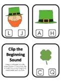 St. Patrick's Day Themed Beginning Sounds Clip it Cards Pr