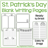 St. Patrick's Day Themed Blank Writing Pages