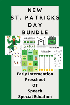 Preview of St. Patrick's Day Themed Bundle for Toddlers & Preschoolers