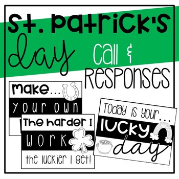 Preview of St. Patrick's Day Themed Call & Response Behavior Management Cards