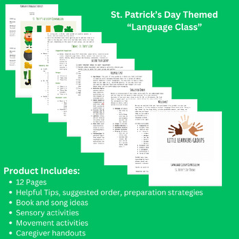 Preview of St. Patrick's Day Themed Early Language Class